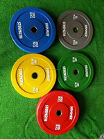 YL-A020 Grosir Pabrik Bumper Plate 5-25kg Karet Penuh Peralatan Gym untuk Penggunaan Universal
