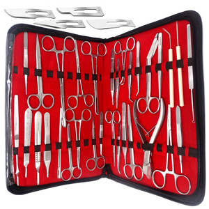 Premium Roestvrij Staal 42 Stuks Ons Kleine Chirurgie Chirurgische Instrumenten <span class=keywords><strong>Kit</strong></span> Herbruikbare Algemene Chirurgie Instrumenten Set