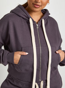 Sweat à capuche d'hiver avec cordon de serrage, broderie 3D, lavage à l'acide, couleur anthracite, streetwear, fournisseur en gros, meilleur prix, logo personnalisé - Product Image 4