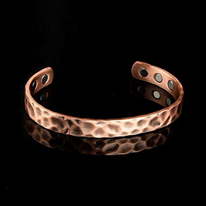 Pure <b>Copper</b> Magnetic Bracelet Arthritis Therapy Energy Rose Gold Brass Bangle Bracelets by Decor World Expo - Product Image 4