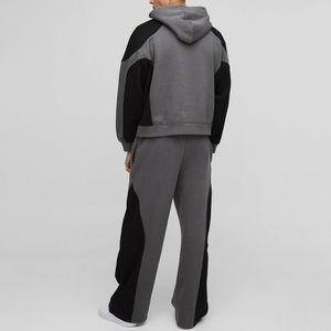 Custom Logo Pullover <b>Hoodie</b> and Joggers Men Heavy <b>Fleece</b> Two Piece Training Tracksuit Set - Product Image 3
