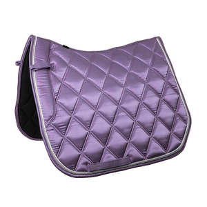 Manta de Silla de Montar Inglesa de Tela Satén Personalizada |   Equipo Ecuestre para Montar a Caballo Azul - Product Image 1