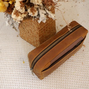 Classic Leather Canvas <b>Travel</b> Dopp <b>Kit</b> Men Wash Grooming Cosmetic Shaving Organizer Toiletry Bag TDB-0157 - Product Image 3