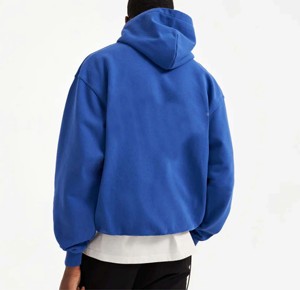Nueva llegada de lujo de los hombres de peso pesado 300 gramos sudaderas de invierno de calidad superior personalizado impreso con capucha frontal liso teñido - Product Image 6