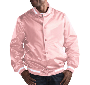 Chaquetas de Satén Personalizadas al por Mayor, Chaquetas Universitarias de Satén con Botones, Chaquetas de Béisbol, Ropa Urbana, Chaqueta Universitaria de Invierno para Hombre - Product Image 3