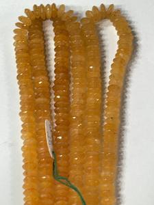 Perles de rondelle d'aventurine jaune naturelle AAA 8-10mm coupe allemande à facettes 14 pouces brin - Product Image 6