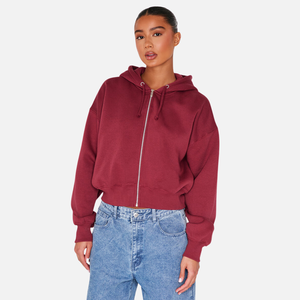 Sudaderas con capucha de invierno personalizadas al por mayor |   Diseño Impreso en la Parte Delantera |   Estilo Urbano para Mujer |   Suéter de Felpa de Algodón |   OEM Privado - Product Image 2