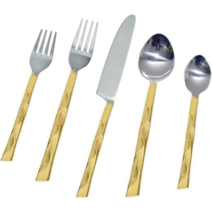Ensemble de couverts en acier inoxydable au design personnalisé de luxe moderne-Couteau cuillère fourchette fabriqué en Inde pour la cuisine, les fêtes et les événements Vaisselle Couverts - Product Image 3