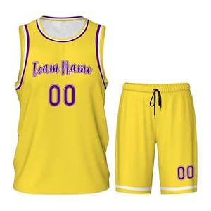 Ensembles de basket-ball pour hommes de qualité supérieure Logo personnalisé Uniformes respirants à séchage rapide Vêtements de basket-ball confortables en polyester 100% - Product Image 3