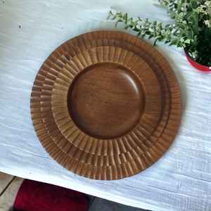 ถาดเสิร์ฟไม้มะม่วงงานแกะสลักด้วยมือของตกแต่งห้องครัวสำหรับบ้านสำหรับวันหยุดอาหาร-ปลอดภัยสำหรับใช้ในบ้านสวน - Product Image 3