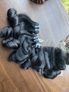 Vente en gros de boucles rebondissantes vierges, boucles rebondissantes, cheveux humains, extension de cheveux, paquet de cheveux vietnamiens, Vietnam - Product Image 2