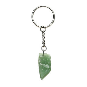Crystal <b>Keychain</b> Stone Raw Green Aventurine Key Chine Natural Stone Healing Key Holder Gifts for Women Bulk Key Chains Wholesale - Product Image 1