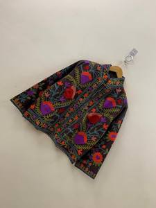 Embroidered Suzani Velvet Short Jacket Statement Outerwear Coat Velvet Blazer Unisex Jacket Gift For <b>Wife</b> Bridal Bolero Jacket - Product Image 3