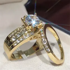 Elegantes Anillos de Compromiso, Boda y Aniversario para Mujer, con Moissanita Tishya, Plata 925, Chapados en Oro - Product Image 5