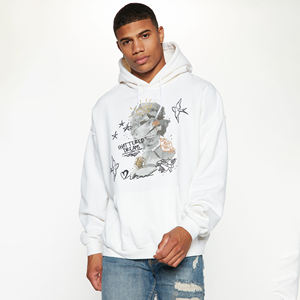 Sudadera en relieve personalizada de alta calidad, sudaderas con capucha personalizadas, sudaderas con capucha en relieve blancas de gran tamaño para hombre, Sudadera con capucha lisa con estampado de soplo para hombre - Product Image 2