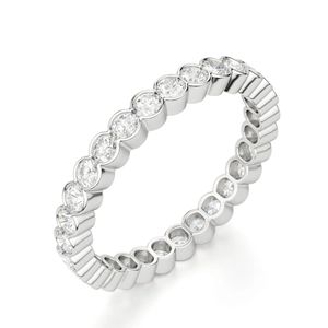 Anillo DE BODA Eternity de diamante de corte redondo para mujer - Product Image 2