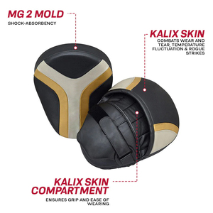 Focus Mitts Coussinets de frappe incurvés ergonomiques Protection durable Haute élasticité Personnalisable Forte Cuir PU Boxe Kickboxing - Product Image 2