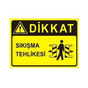 Caution Pinching Hazard Sign Yard Sign Product - Product Image 1