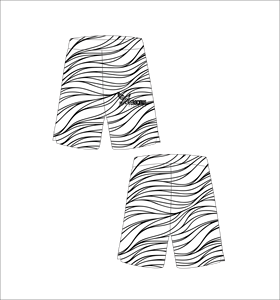 Pantalones Cortos de Baloncesto con Diseño de Líneas Onduladas Blancas y Negras, Transpirables, de Malla, para Entrenamiento Deportivo, Ropa Deportiva de Verano - Product Image 1