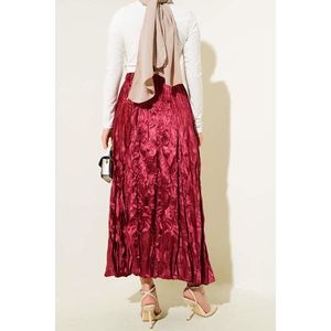 กระโปรงย่นซาตินเบอร์กันดี - Product Image 3