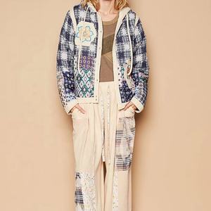 Chaqueta Bomber Casual de Algodón para Hombre, Transpirable, Estilo Hip Hop Urbano, con Bloques de Color y Parches, con Bolsillos - Product Image 6