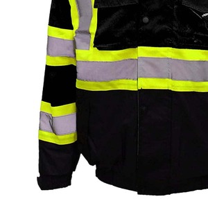 Unisex Safety Hi Vis Reflective Breathable Coated Canvas Spring Workwear <b>Jacket</b> for <b>Construction</b> - Product Image 4