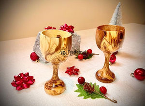 Tradebyd Verre en bois pour utilisation quotidienne de table Verres rustiques naturels Tasse faite à la main pour cadeaux écologiques ou décor de cuisine - Product Image 3