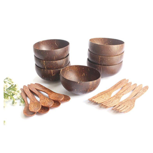 ชามกะลามะพร้าวสีธรรมชาติดีไซน์ตกแต่ง - Product Image 4