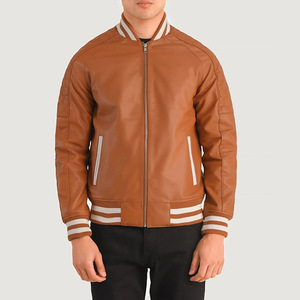 Custom Logo Polyester Varsity <b>Jacket</b> for Men High Quality Stand College <b>Baseball</b> <b>Bomber</b> <b>Jacket</b> Button Closure Pockets Letterman - Product Image 1