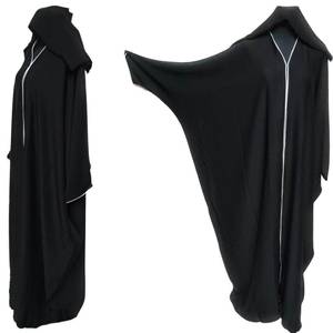 Abaya noire ouverte sur le devant Farasha Jalabiya Derniers modèles de vêtements et accessoires traditionnels musulmans - Product Image 1