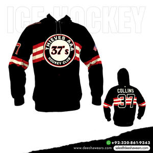 Jersey de hockey sobre hielo para hombre, sudadera de lana, entrenamiento de invierno, ropa deportiva con capucha para jugadores y fanáticos, estilo de conjunto - Product Image 5
