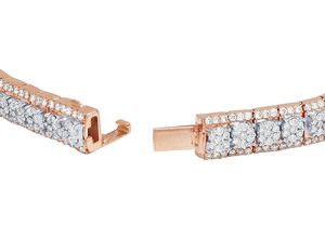 Customized 7.8 CT VVS Moissanite Round <b>Charm</b> Gold Plated Sterling Silver Classic Bracelet for Men's - Product Image 4