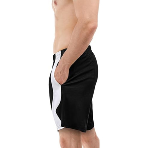 Pantalones cortos de gimnasio de alta calidad para hombre, pantalones cortos de verano de secado rápido para correr, pantalones cortos elásticos de algodón personalizados con patrón sólido al por mayor - Product Image 3