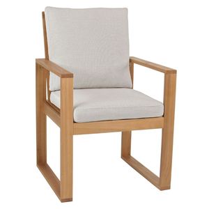 Fauteuil moderne en bois massif, assise rembourrée durable, pliable pour intérieur et extérieur, pour salle à manger et hôtel villa, fabriqué au Vietnam - Product Image 2