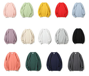 Sweat-shirts en molleton unisexe à col ras du cou en gros, personnalisables en taille et étiquetage, mélange de coton, design hiver avec poches, impression personnalisée - Product Image 2