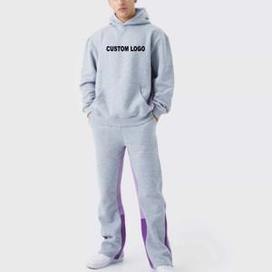 Nouveau design de survêtement pour hommes vêtements de sport de gym-Ensemble de jogging évasé baggy à capuche et pantalon de survêtement XL pour l'entraînement - Product Image 1