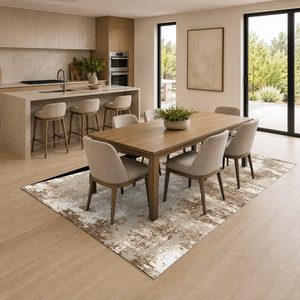 <b>RUGS</b> DEPOT LXDP-0130 Wholesale Terracotta Gold Modern Abstract Digital Printed Machine Washable Chenille Area <b>Rug</b> <b>Non</b> <b>Slip</b> - Product Image 4