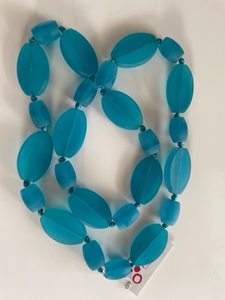 Collier de perles de sodalite naturelle, collier de perles rondes lisses en sodalite de 8mm, collier ras du cou en cristal fait main bijoux en perles - Product Image 4