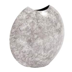 Diseño ondulado con acabado plateado Decoración DE BODA clásica Florero de metal con mango Material de aluminio de color de estilo oxidado plateado - Product Image 5