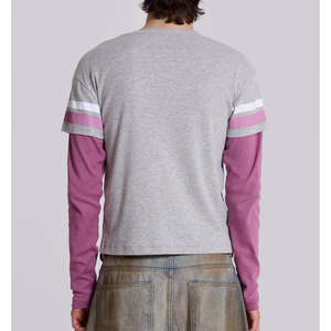 Camiseta de Manga Larga de Doble Capa para Niños, Camiseta de Hombre de Peso Pesado, Camiseta de Manga Larga de Doble Capa Personalizada - Product Image 6