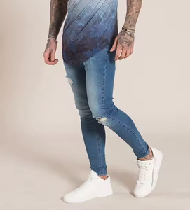 Camiseta de manga corta simple informal para hombre con cuello redondo y dobladillo curvo diseño impreso por sublimación de palangre - Product Image 6