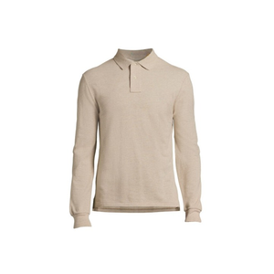 เสื้อยืดคอปกโปโลแขนยาวผ้าฝ้ายสำหรับผู้ชาย, เสื้อโปโลแขนยาวเรียบ, เสื้อยืดแขนยาวเรียบสำหรับผู้ชาย - Product Image 2