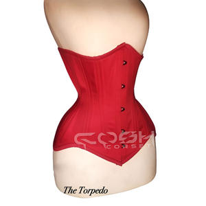 Custom Made <b>Red</b> Cotton Waist Cincher Corset Customize OEM/ODM Manufacturer & Exporter From Pakistan - Product Image 1