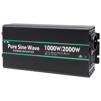 HOULI Tek Fazlı 24V - 220V/120V 2000W Saf Sinüs Dalgalı İnvertör Ev ve Araç Kullanımı için 50/60Hz %90 Verimlilik