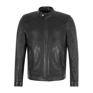 Veste de moto personnalisée de haute qualité en cuir tendance hiver pour hommes - Product Image 1