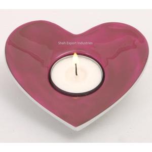 ที่ใส่เทียนทีไลท์อลูมิเนียมรูปหัวใจสีฟ้าสำหรับงานเทศกาลและงานแต่งงานที่ใส่เทียนทีไลท์ทำด้วยมือ - Product Image 3