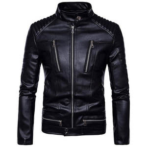 Nouvelle arrivée Veste en cuir tendance de haute qualité pour hommes Veste en cuir Pu pour le vélo, longue durée et de bonne qualité - Product Image 4