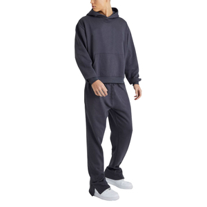 Vêtements de sport d'hiver unisexes de haute qualité, personnalisés, à capuche, en molleton 100% coton, lourds, écologiques et respirants - Product Image 1