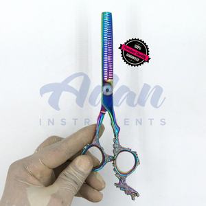 Tijeras de adelgazamiento del cabello J2 japonesas de dragón de calidad superior personalizadas de 6 pulgadas 28 dientes multicolor profesional afilado inoxidable - Product Image 2