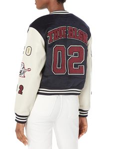 Chaqueta de béisbol para mujer, chaqueta universitaria para mujer con manga larga, chaqueta con letras bordadas de lana y poliéster de primera calidad para mujer - Product Image 4